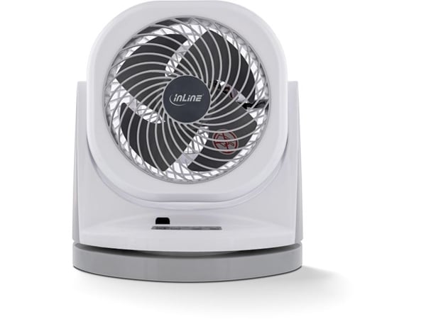 InLine 40161, Viftedrevet elektrisk romvarmer, Hvit, Bord, 57 dB, 110°, Berøringskontroll