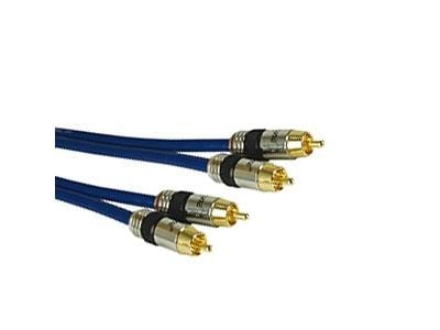 Kindermann 5763000110, 2 x RCA, Hankjønn, 2 x RCA, Hankjønn, 10 m, Blå