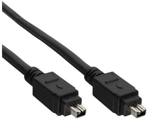 InLine FireWire M-M 3m, Svart, 3 m, 4-p, 4-p, Hankjønn/hankjønn, 1 stykker