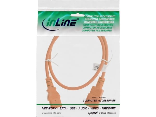 InLine 16504O, 1,5 m, C13 liitin, C14 liitin, H05VV-F, 250 V
