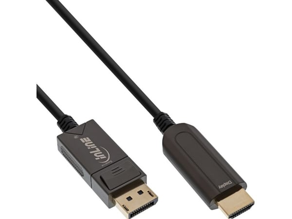 InLine 17180F, 50 m, DisplayPort, HDMI, urosliitin, urosliitin, suora, suora
