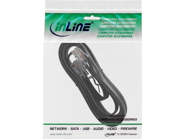 InLine 68820A, 20 m, RJ-45, RJ-45, Musta