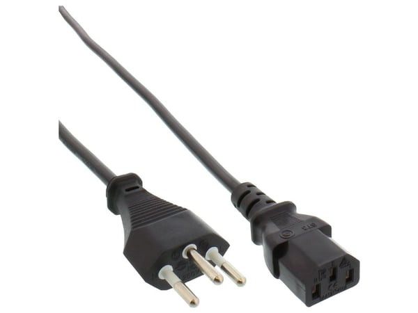 InLine - Virtakaapeli - SEV 1011 (S) - IEC 60320 C13 - AC 250 V - 10 A - 1,8 m - Musta - Sveitsi (40 kpl) (B-16652C) InLine - Virtakaapeli - SEV 1011 (S) - IEC 60320 C13 - AC 250 V - 10 A - 1,8 m - Musta - Sveitsi (40 kpl) (B-16652C)