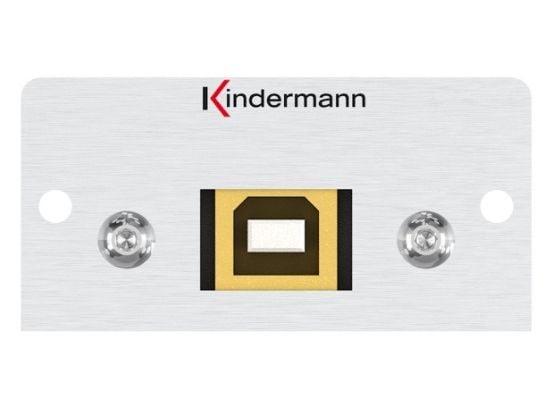 Kindermann 7444000525, USB B, 1 modul(er), USB 2.0, Aluminium, Aluminium, 5 V