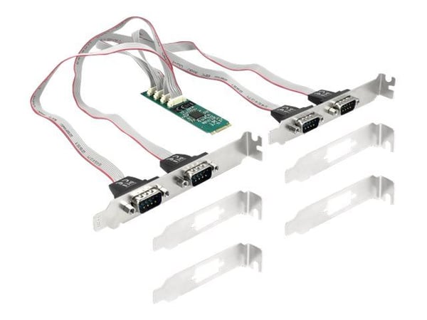 Delock - Seriell adapter - M.2 2280 lav profil - RS-232 x 4