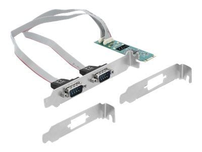 Delock - Seriell adapter - M.2 2280 - RS-232 x 2 - grønn