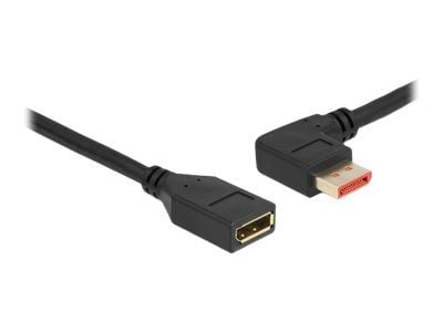 Delock - DisplayPort-forlengelseskabel - DisplayPort (hann) venstre-vinklet til DisplayPort (hunn) - DisplayPort 1.4 - 1 m - 8 K 60 Hz (7680 x 4320...