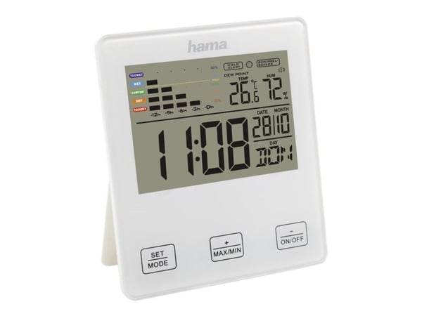 Hama TH-10 - Värmehygrometer - digital - vit