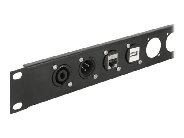 Delock D-Type Module 3.5 mm 3 pin stereo jack female to terminal block - Modulkontaktplatta med insnäppsfästen - kan monteras på panel - minihörlur...