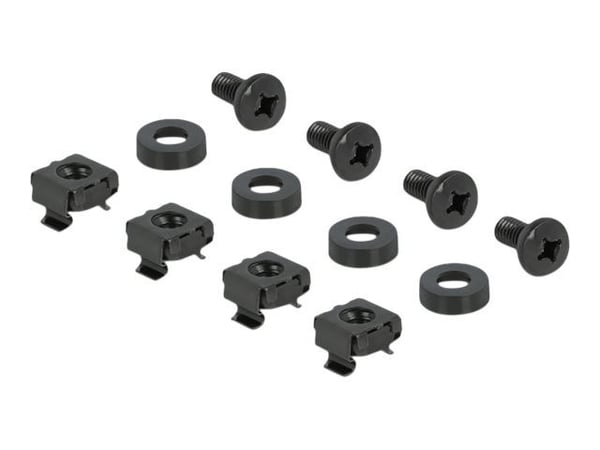 Delock - Rackkabelstyringspanel - svart - 1U - 19"