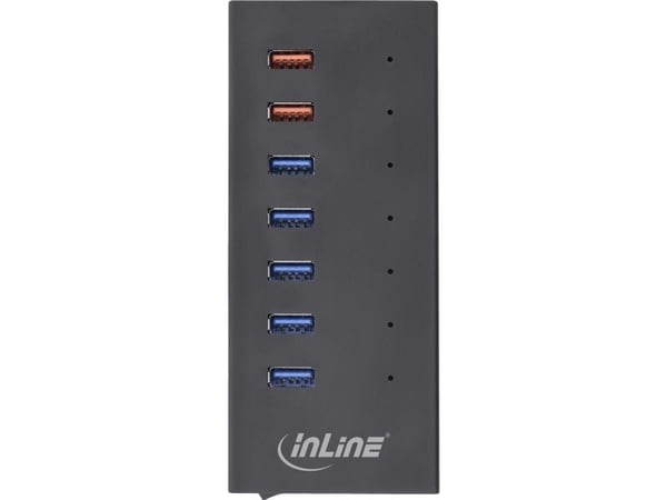 InLine 35395I, USB 3.2 Gen 1 (3.1 Gen 1) Type-B, USB 3.2 Gen 1 (3.1 Gen 1) Type-A, 5000 Mbit/s, Svart, Aluminium, DC