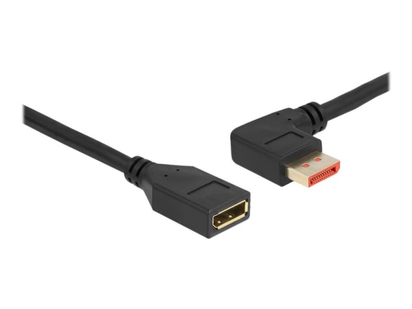 Delock - DisplayPort-forlengelseskabel - DisplayPort (hann) venstre-vinklet til DisplayPort (hunn) - DisplayPort 1.4 - 3 m - 8 K 60 Hz (7680 x 4320...