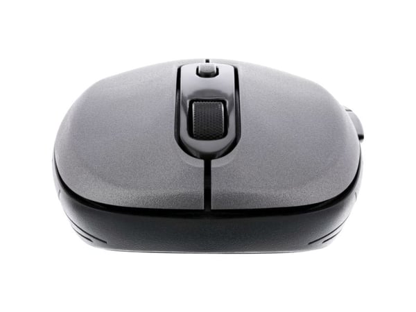 InLine 55363, högerhand, Optisk, Trådlös RF + Bluetooth, 2400 DPI, Grå, Svart