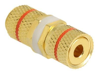 Delock - Audioadapter - Binding Post til Binding Post - rød ring, gull