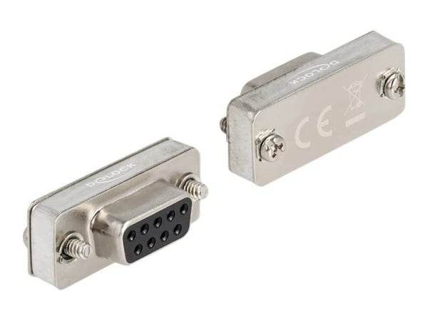 Delock - Loopback-sovitin - DB-9 (naaras) ruuvattava - EIA-232/422/485 - hopea