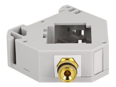 Delock - Adapter för montering av trapetsjack på DIN-skena - Binding Post - grå, vit