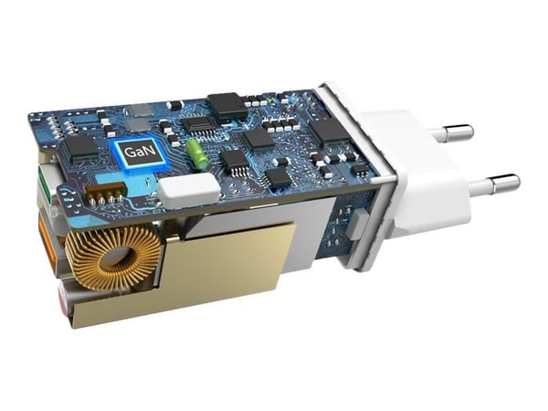 Hama - Strømadapter - 65 watt - 3.25 A - PD, QC 3.0 - 2 utgangskontakter (USB-type A, USB-C) - hvit