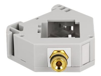 Delock - Adapter för montering av trapetsjack på DIN-skena - Binding Post - grå, vit