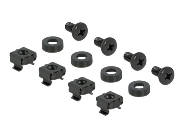 Delock - Rackkabelstyringspanel - svart - 1U - 19"