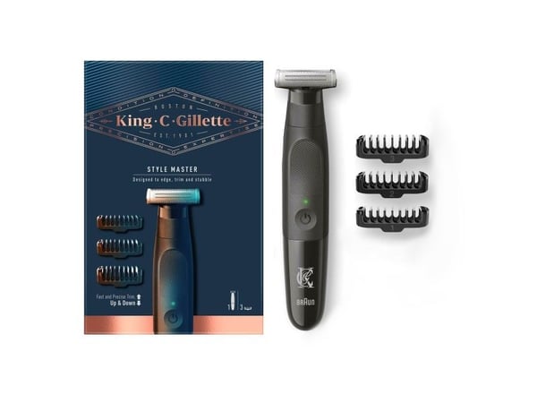 Gillette Style Master 4D-blad, svart, 1 mm, 3 mm, 1 mm, rustfritt stål, CE