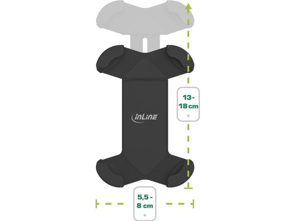 InLine 23156F, Mobiltelefon/smarttelefon, Navigatør, Passiv holder, Bil, Svart