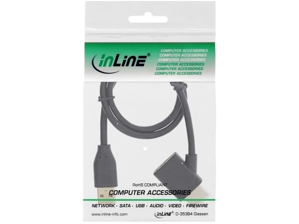 InLine 17600I, 0,5 m, HDMI, USB-A, Hankjønn/hunkjønn, Hankjønn, Ledning feste