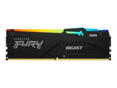 Kingston FURY Beast RGB - DDR5 - sett - 32 GB: 2 x 16 GB - DIMM 288-pin - 5600 MT/s / PC5-44800 - CL36 - 1.25 V - ikke-bufret - on-die ECC