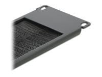 Delock Cable Management Brush Strip - Styringspanel for rackkabler med børste - svart - 2U - 19"