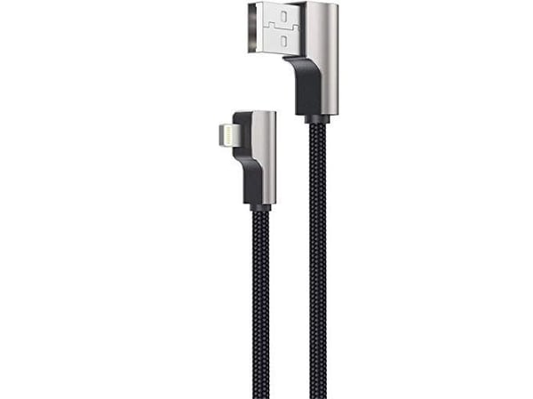 Aukey USB-kabel USB-A till Lightning 2 m svart (CB-AL01 BLACK)
