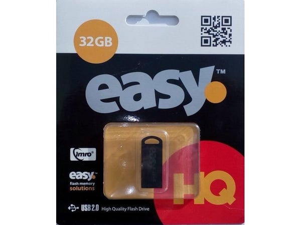IMRO EASY/32GB, 32 GB, USB A-tyyppi, 2.0, Ilman suojusta, Musta