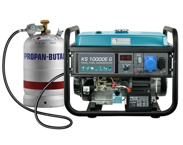 Könner & Söhnen hybrid (bensin/LPG) generator KS 10000E G