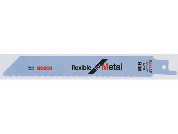 Bosch 2 608 656 013, Sabelsagblad, Rør, Profil, Blad metall (tynn), Bimetall, Blå, 1 mm, 10 cm
