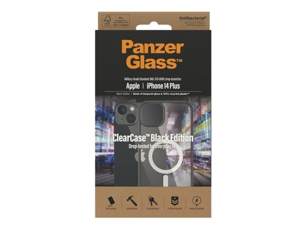 PanzerGlass ClearCase MagSafe, Suojus, Apple, Apple - iPhone 14 Plus, 17 cm (6.7"), Läpinäkyvä