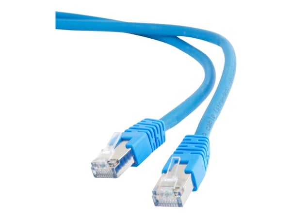 Cablexpert - Koblingskabel - RJ-45 (hann) til RJ-45 (hann) - 25 cm - SFTP - CAT 6a - halogenfri, formstøpt - blå