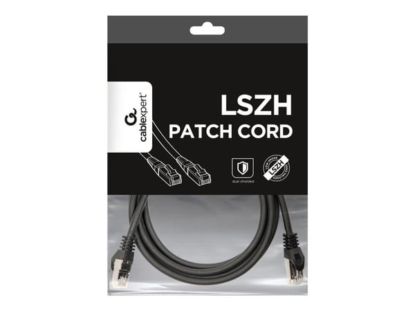 Cablexpert - Kablage - RJ-45 (hann) til RJ-45 (hann) - 2 m - S/FTP - CAT 6a - halogenfri, formet - svart