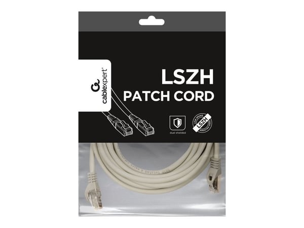 Cablexpert - Koblingskabel - RJ-45 (hann) til RJ-45 (hann) - S/FTP - CAT 6a - med støvel, halogenfri, formstøpt - grå