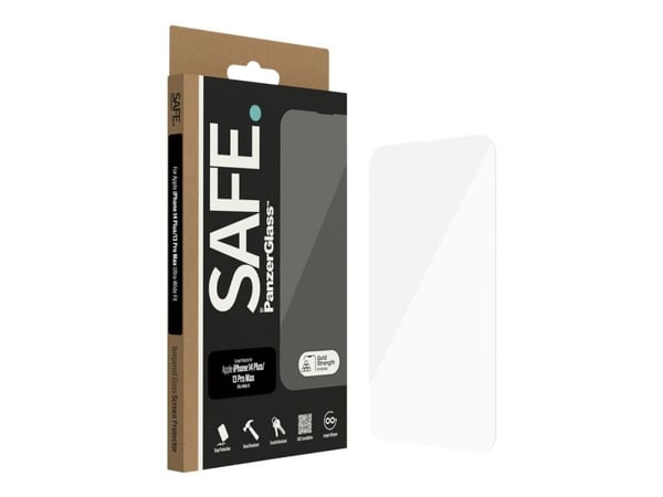 SAFE. by PanzerGlass™ | Case-Friendly - Skærmbeskytter for mobiltelefon - Edge-to-Edge passform - Klart glas | Apple iPhone 13 Pro Max/14 Plus