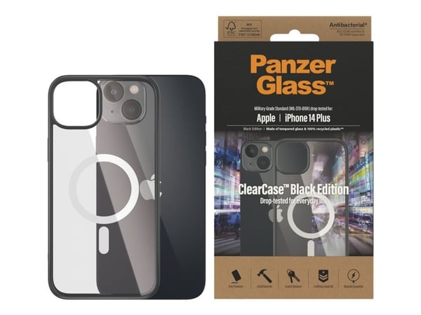 PanzerGlass ClearCase MagSafe, Suojus, Apple, Apple - iPhone 14 Plus, 17 cm (6.7"), Läpinäkyvä