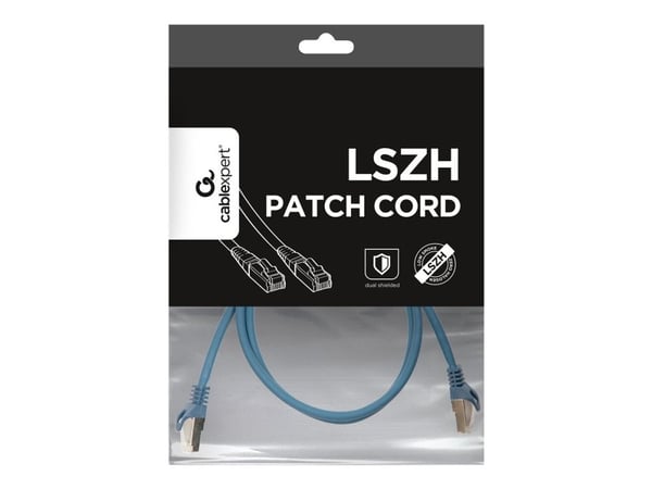 Cablexpert - Koblingskabel - RJ-45 (hann) til RJ-45 (hann) - SFTP - CAT 6a - halogenfri, formstøpt - blå