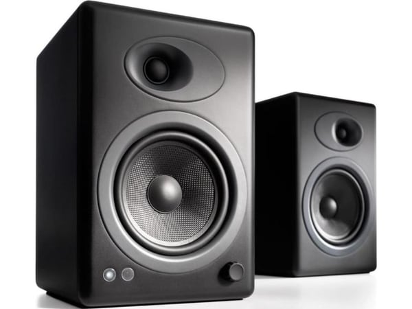 Audioengine A5+B, 2.0 kanaler, Koblet med ledninger (ikke trådløs), 50 W, 50 - 22000 Hz, Sort