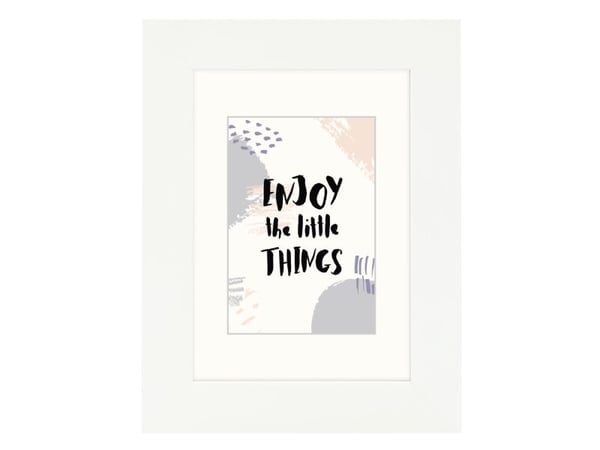 Hama Skara, Enkel bilderamme, Glass, Tre, Hvit, 10 x 15 cm, Rektangulær, Reflekterende