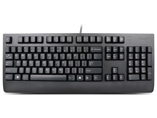 Lenovo Preferred Pro II, Täysikokoinen (100 %), USB, QWERTY, Musta