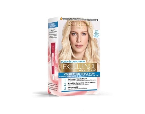 L'Oréal Paris (offentlig) Excellence Pure Blonde, Blonde, Kvinner, 1 stk, Alt hår, Fargebevarende, Glans, 1187092 - INGREDIENSER: AQUA / VANN - HYD...