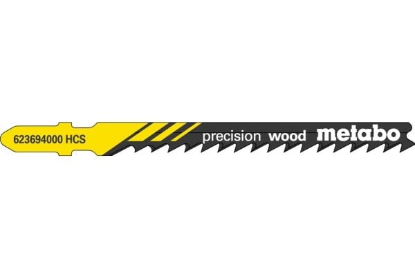 Metabo 623694000, Stikksagblad, Løvtre, Kjøkkenbenk, Mykt tre, High Carbon Steel (HCS), Sort, Gult, 7,4 cm, 1,7 mm