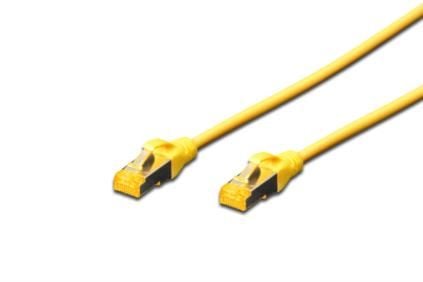 DIGITUS - Koblingskabel - RJ-45 (hann) til RJ-45 (hann) - 7 m - SFTP - CAT 6a - med støvel, halogenfri, uten hindringer - gul