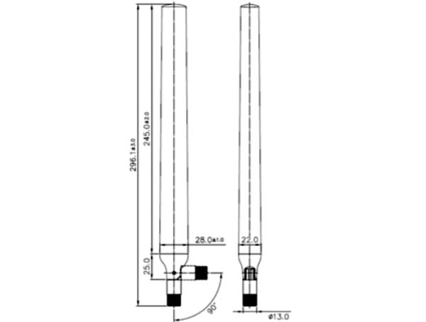 Delock RP-SMA WLAN Antenna - Antenne - Wi-Fi - 9 dBi, 5.5 dBi - rundtstrålende - svart - for P/N: 95254