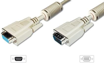 ASSMANN - VGA-förlängningskabel - HD-15 (VGA) (hane) till HD-15 (VGA) (hona) - 3 m