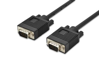 ANSMANN Business - VGA-kabel - HD-15 (VGA) (hann) til HD-15 (VGA) (hann) - 5 m - formstøpt, tommelskruer - svart