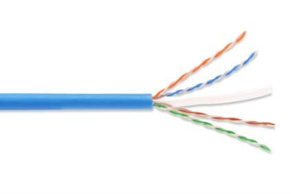 DIGITUS Professional asennuskaapeli - irtokaapeli - 305 m - UTP - CAT 6a - IEEE 802.5/IEEE 802.3 - halogeeniton, teipattu - vaaleansininen, RAL 5012