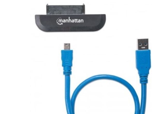 Manhattan USB 3.0-adapter [1x USB 3.2 Gen 1 stik A (USB 3.0) - 1x SATA-kombi-stik 15+7-pol.] Manhattan